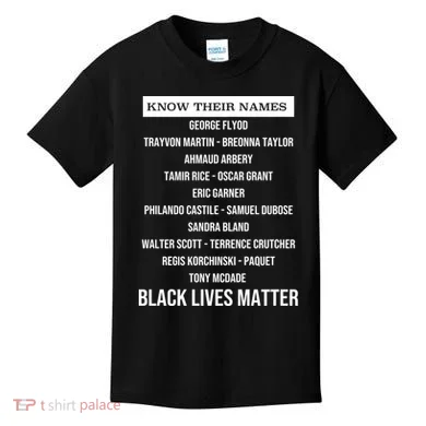 Know Their Names BLM Kids T-Shirt