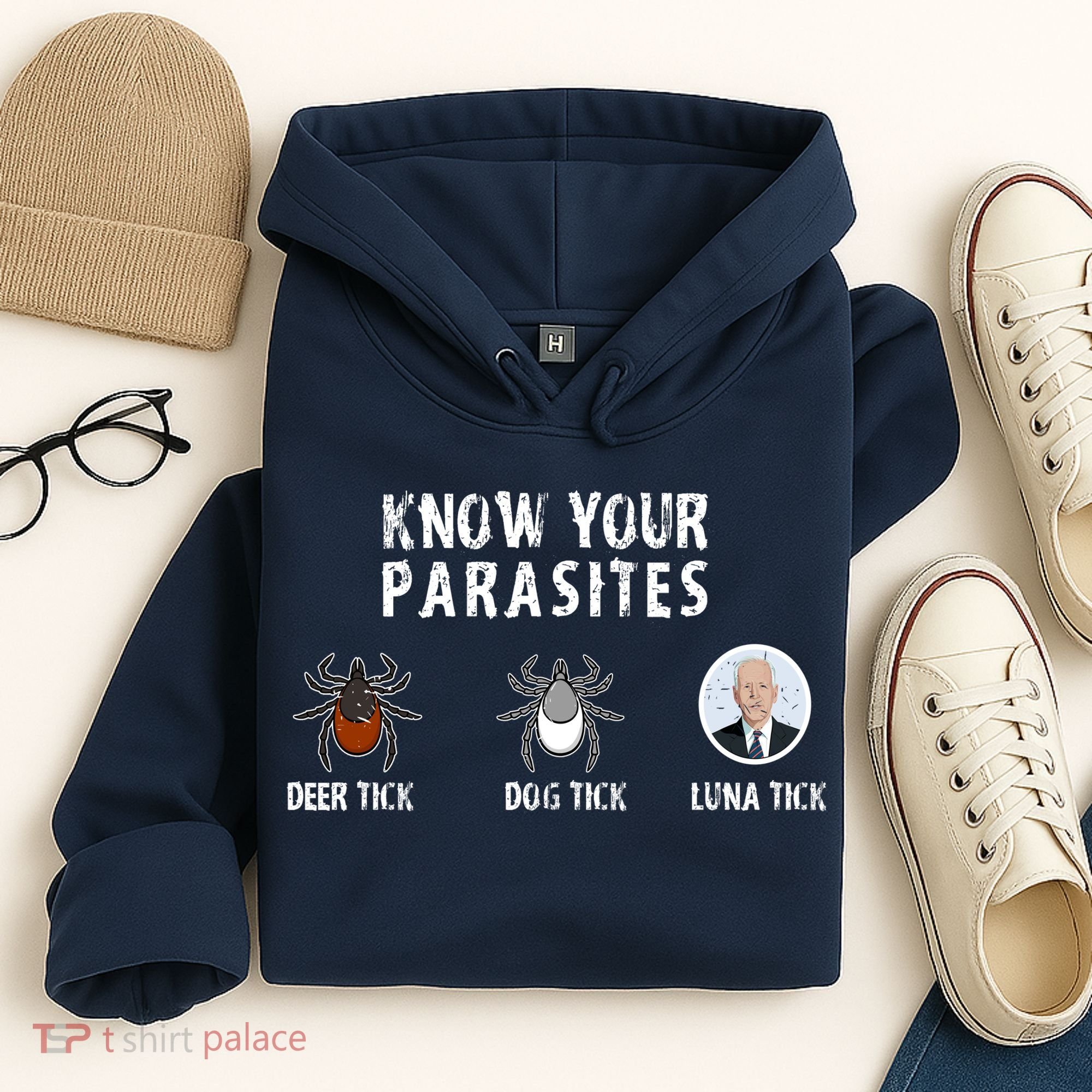Know Your Parasites Anti Joe Biden Hoodie