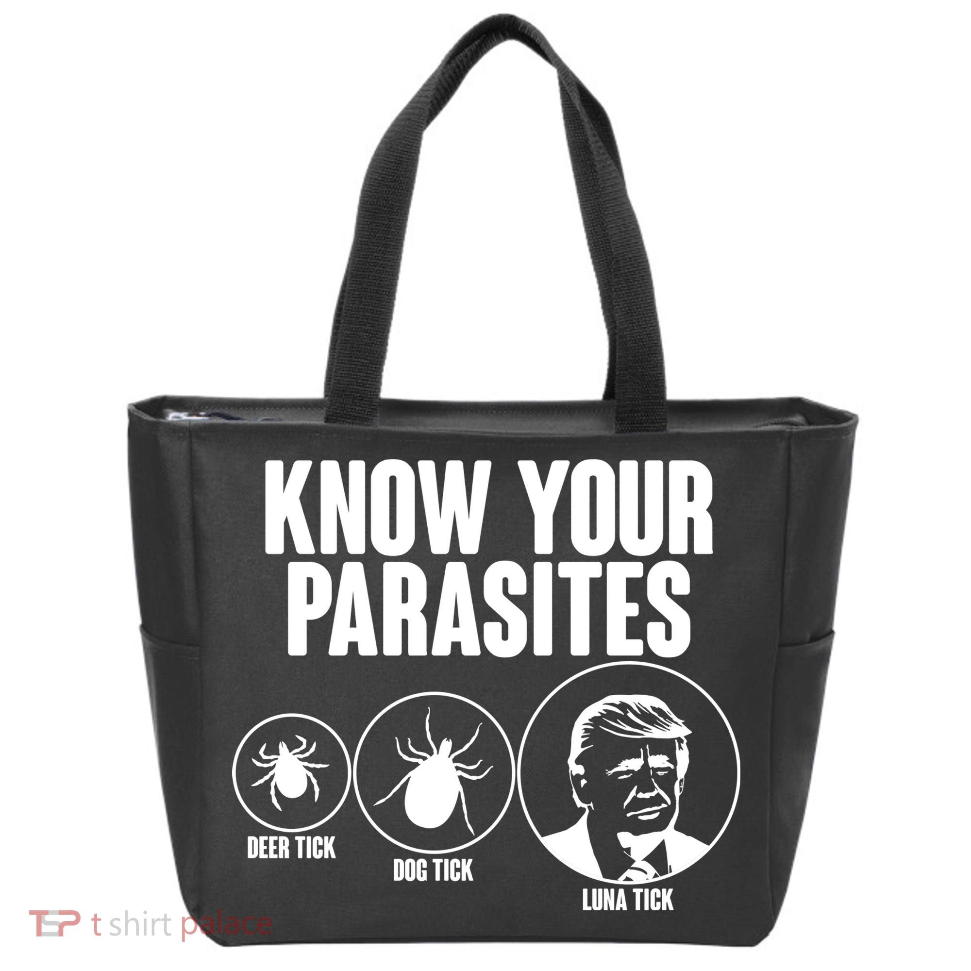 Know Your Parasites Deer Trick Dog Trick Luna Trick Tote Bag