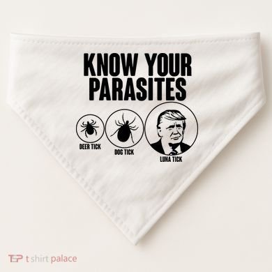 Know Your Parasites Deer Trick Dog Trick Luna Trick USA-Made Doggie Bandana
