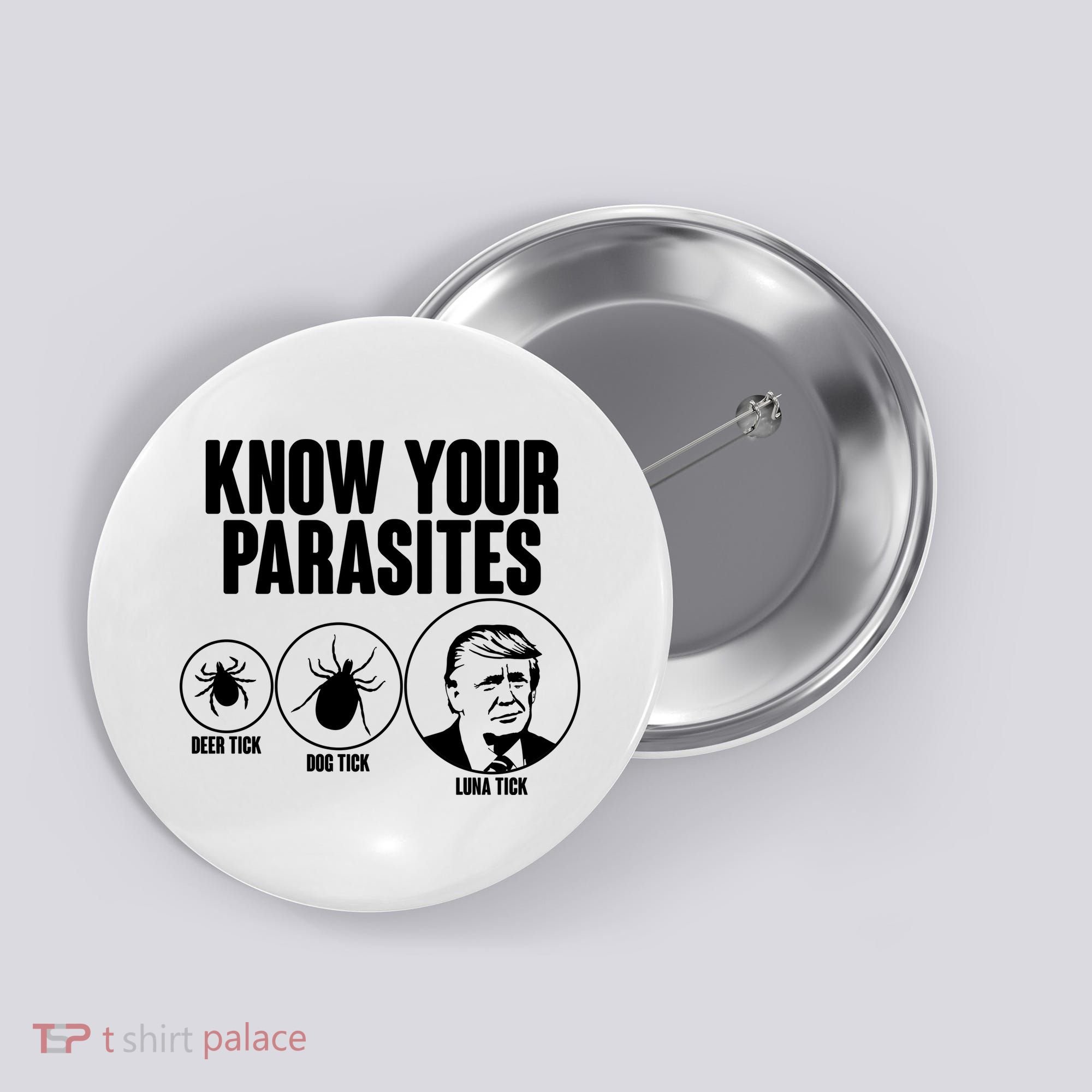 Know Your Parasites Deer Trick Dog Trick Luna Trick Button