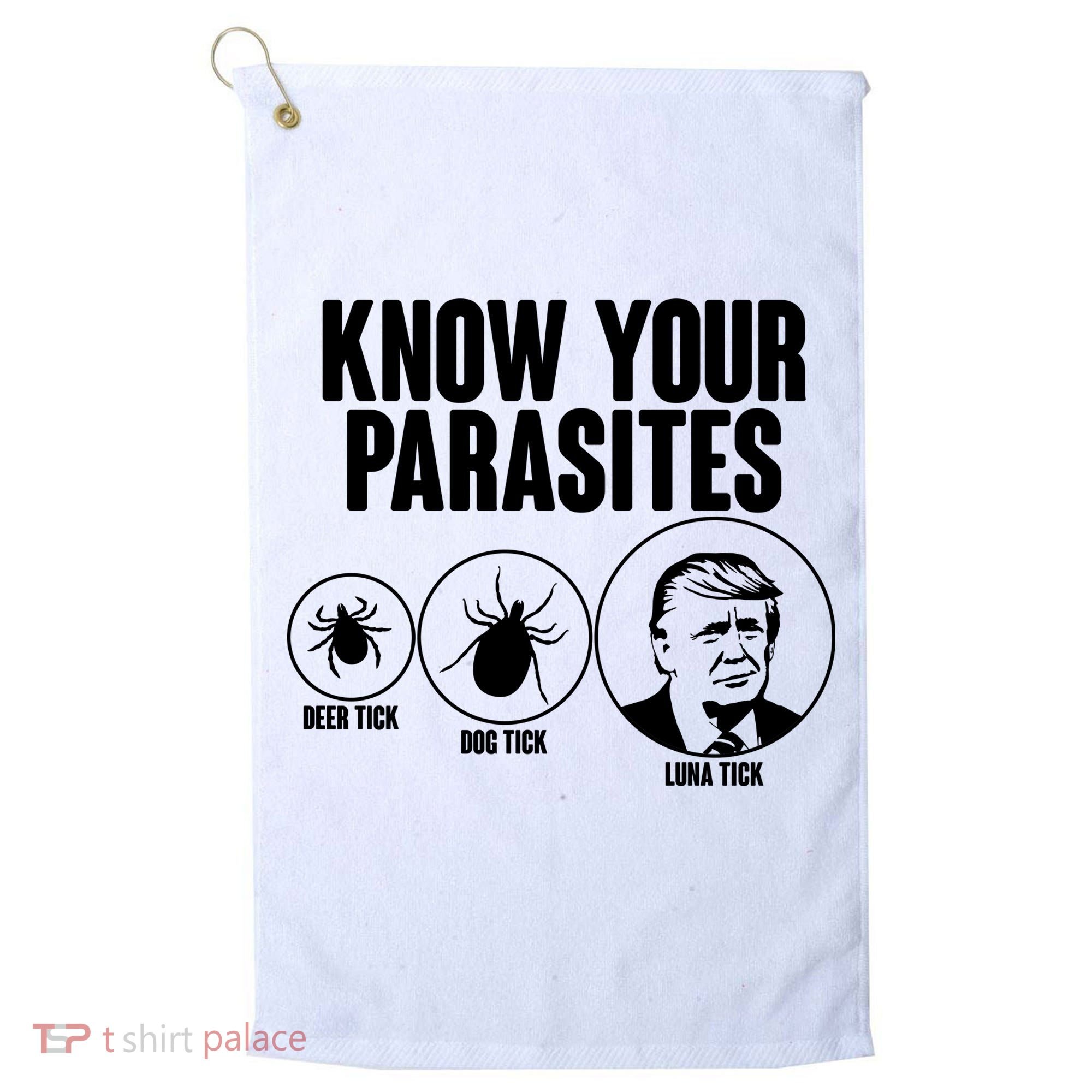 Know Your Parasites Deer Trick Dog Trick Luna Trick Golf Towel
