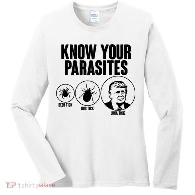 Know Your Parasites Deer Trick Dog Trick Luna Trick Women's Long Sleeve Shirt