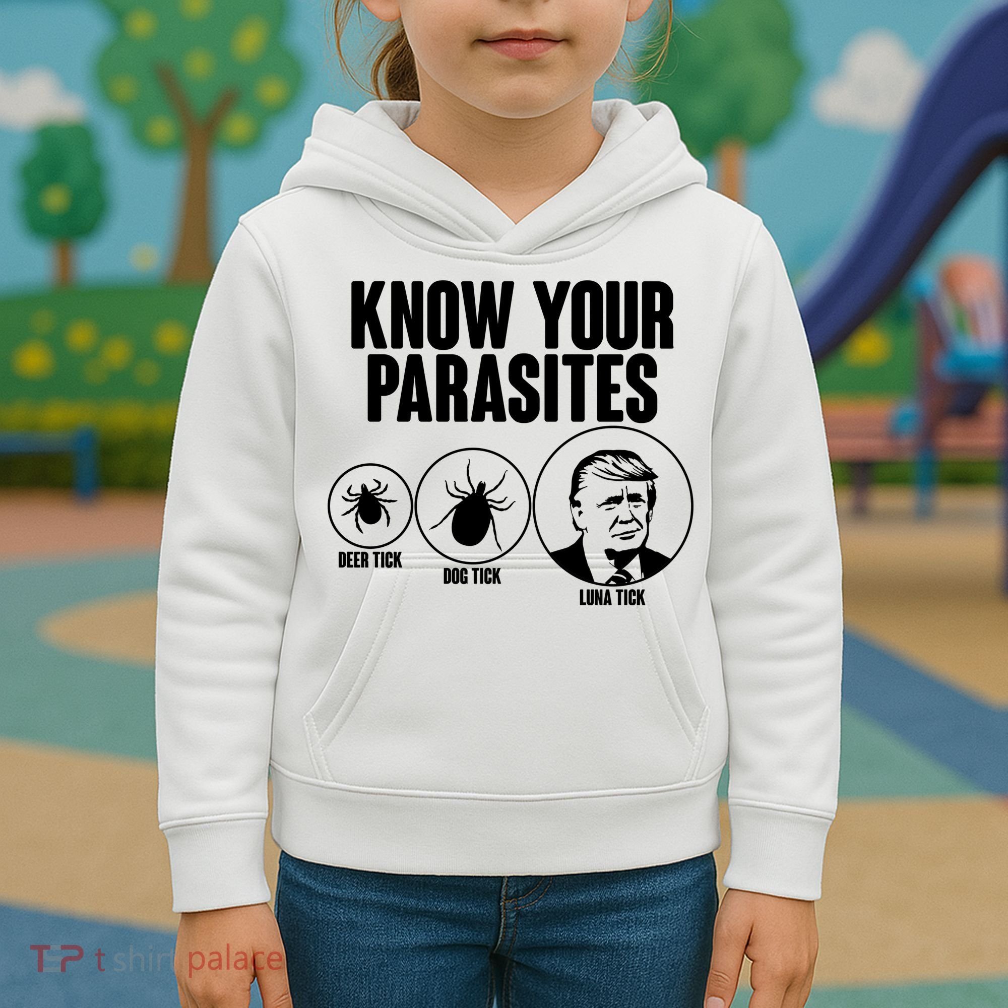 Know Your Parasites Deer Trick Dog Trick Luna Trick Kids Hoodie