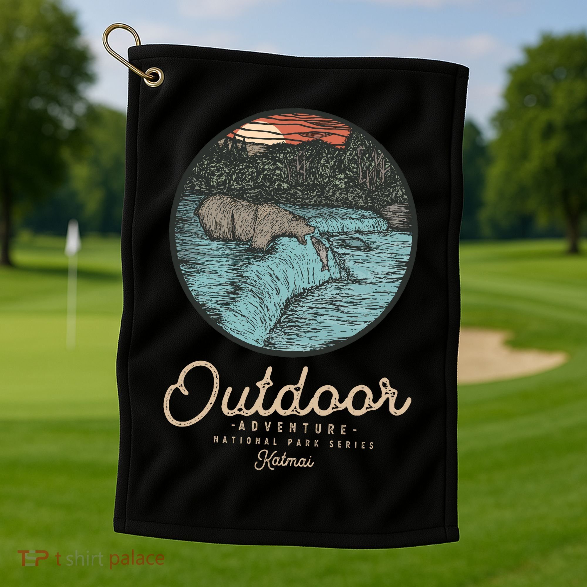 Katmai National Park Golf Towel