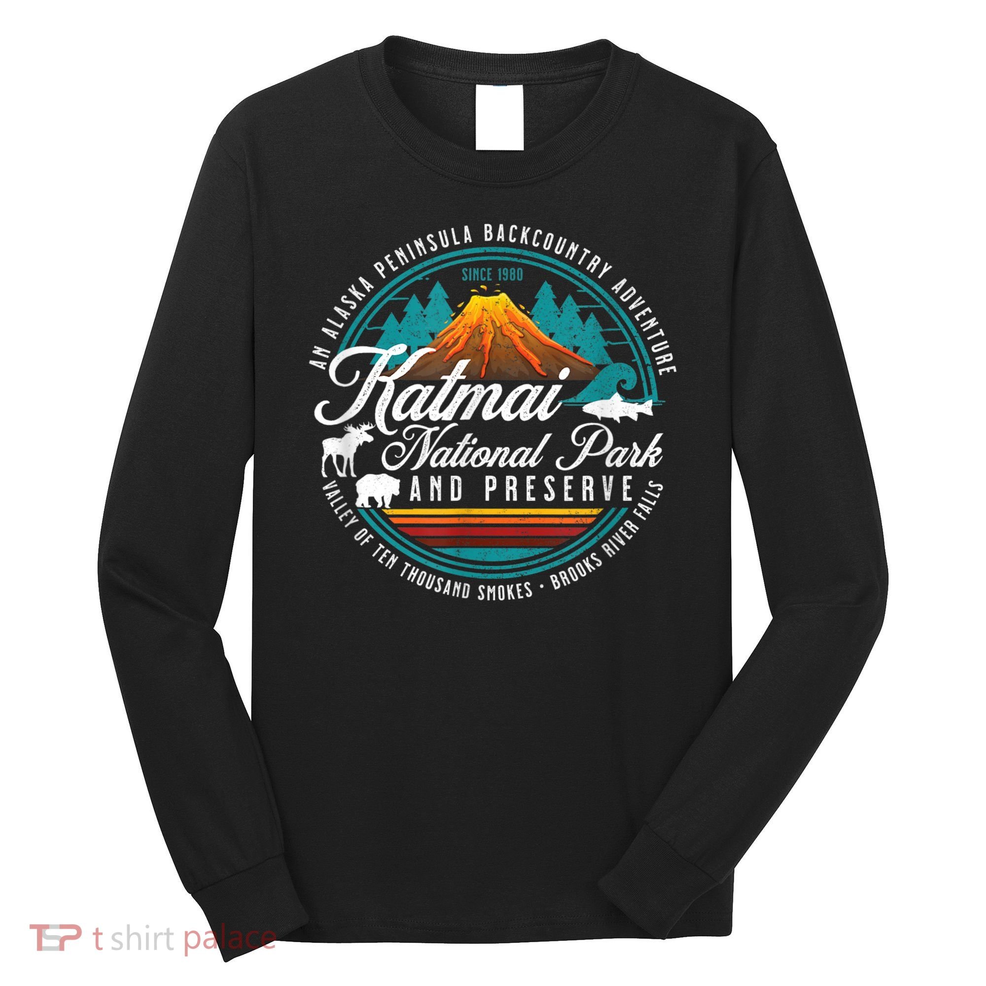 Katmai National Park Preserve Alaska Bear Watching Salmon Long Sleeve Shirt