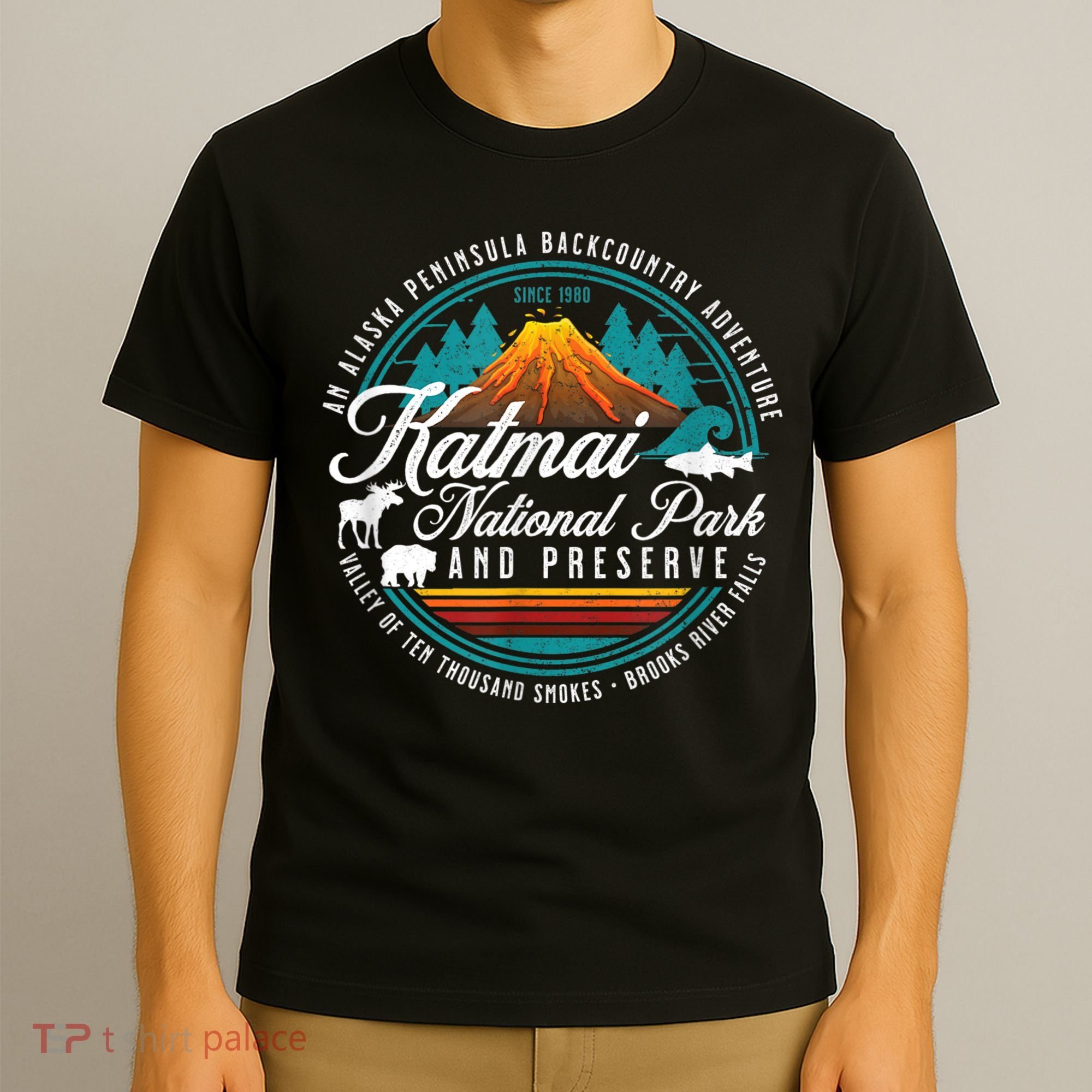 Katmai National Park Preserve Alaska Bear Watching Salmon T-Shirt