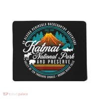 Katmai National Park Preserve Alaska Bear Watching Salmon Mousepad thumb 0