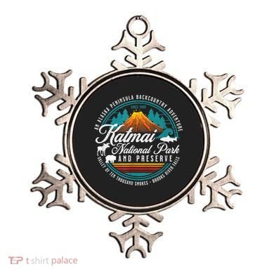 Katmai National Park Preserve Alaska Bear Watching Salmon Ornament