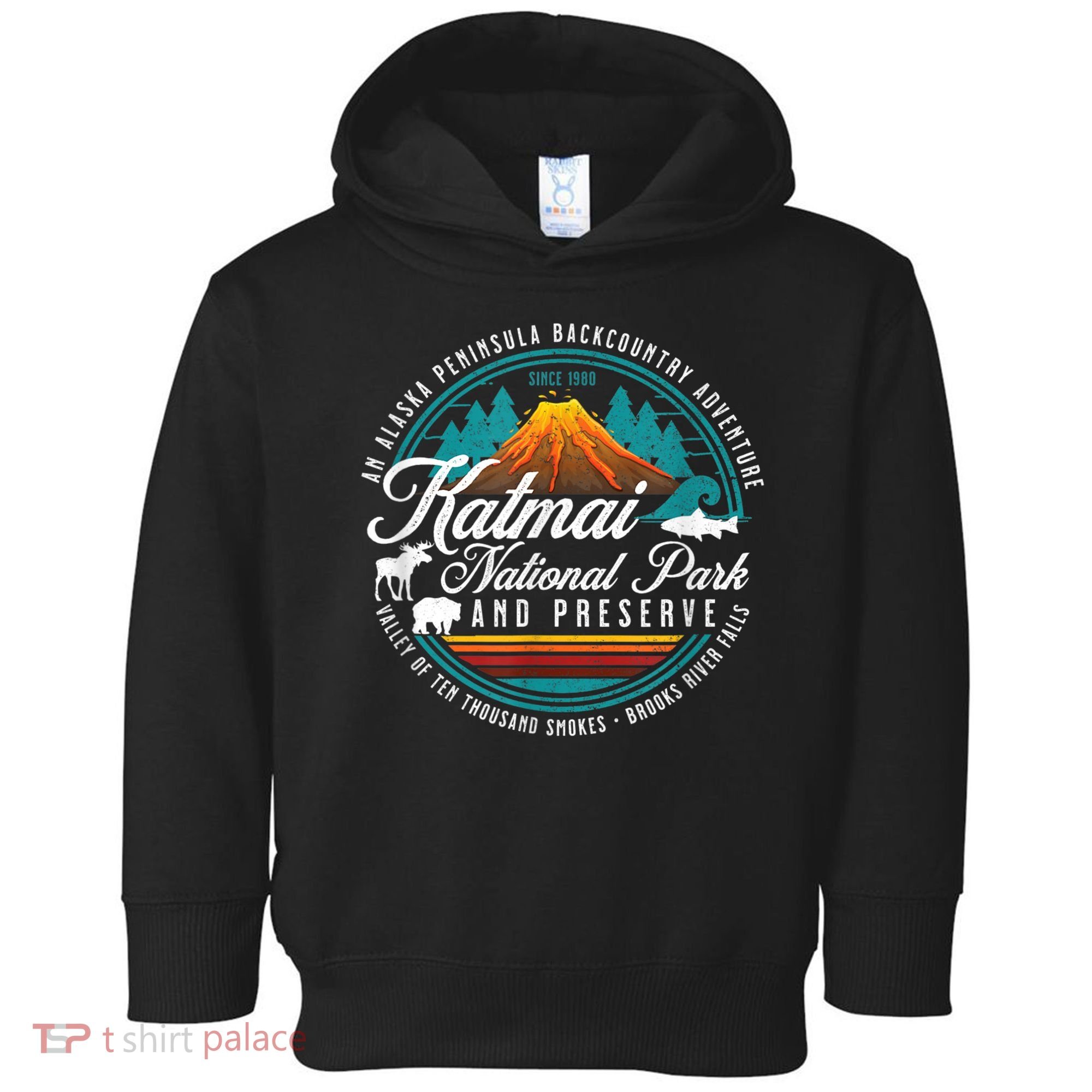 Katmai National Park Preserve Alaska Bear Watching Salmon Toddler Hoodie
