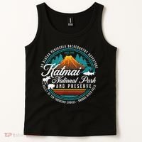 Katmai National Park Preserve Alaska Bear Watching Salmon Tank Top thumb 2