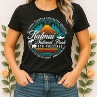 Katmai National Park Preserve Alaska Bear Watching Salmon Women's T-Shirt thumb 2
