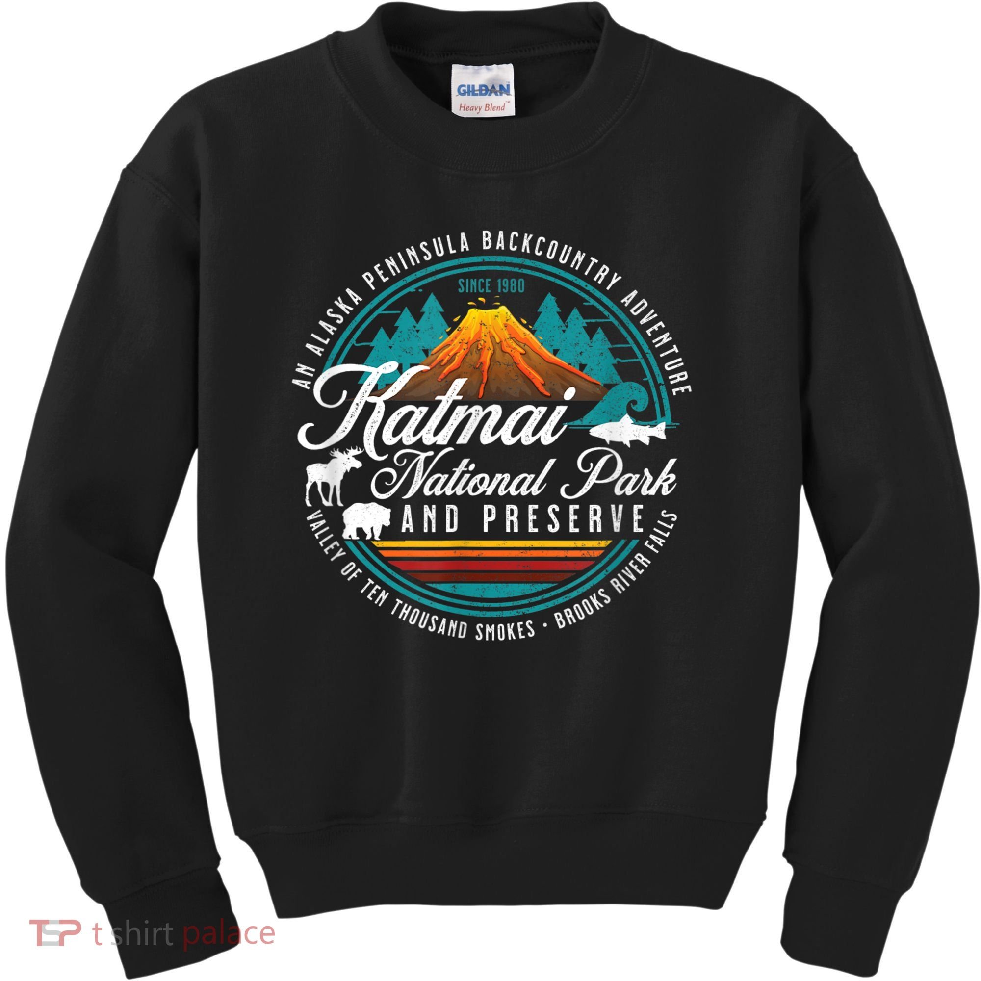 Katmai National Park Preserve Alaska Bear Watching Salmon Kids Sweatshirt