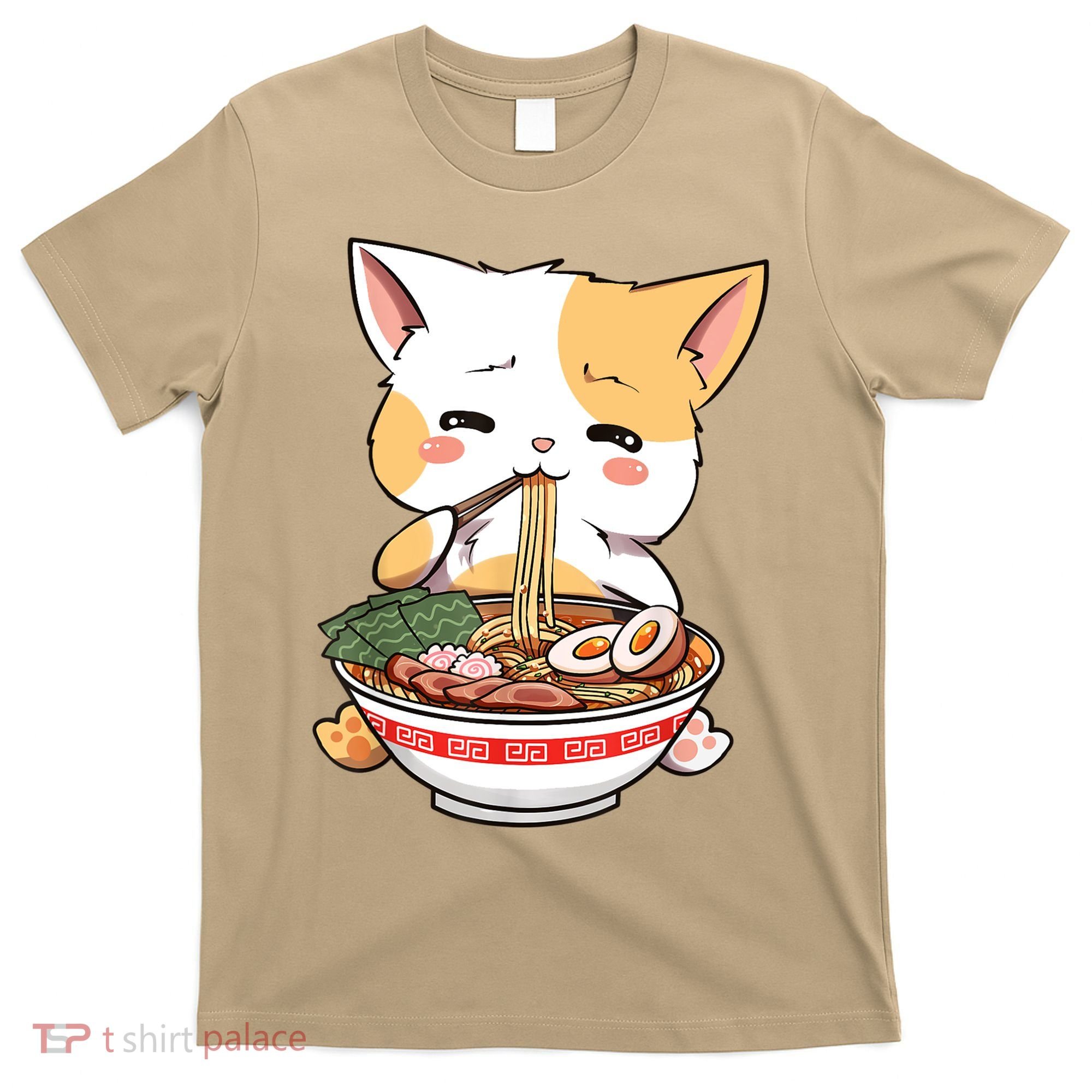Kawaii Neko Ramen Cute Ramen Cat Japanese Noodle Funny Anime T T-Shirt