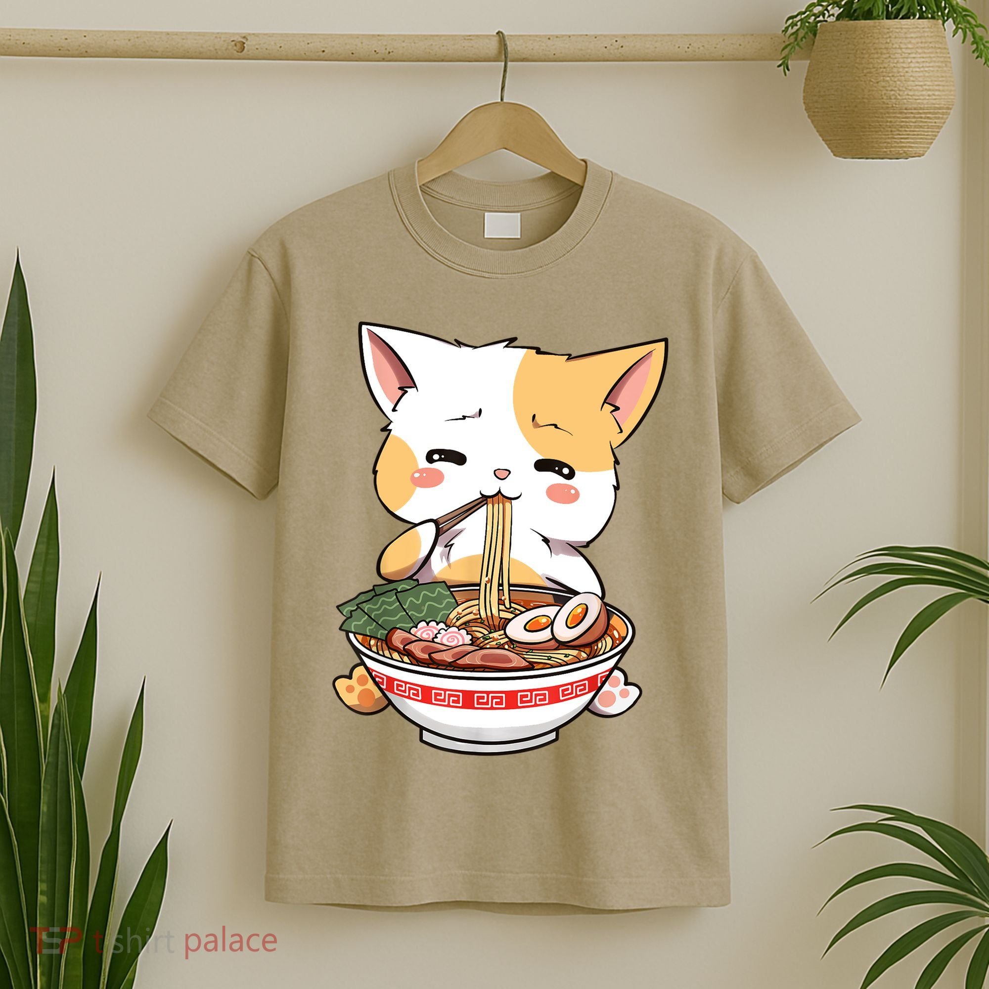Kawaii Neko Ramen Cute Ramen Cat Japanese Noodle Funny Anime T T-Shirt