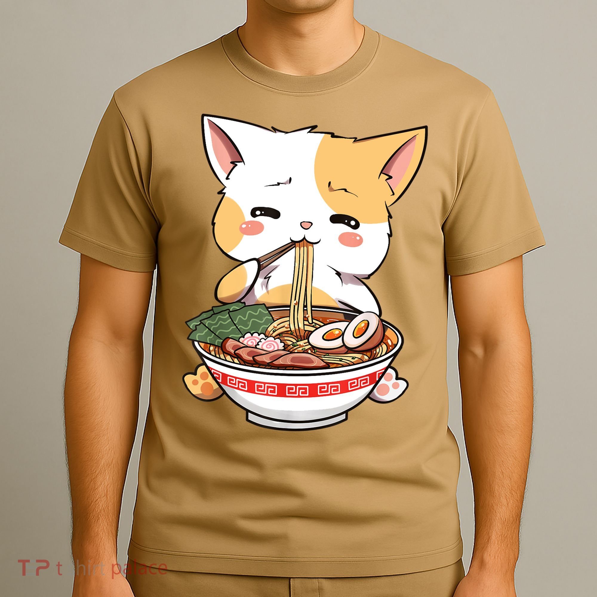 Kawaii Neko Ramen Cute Ramen Cat Japanese Noodle Funny Anime T T-Shirt