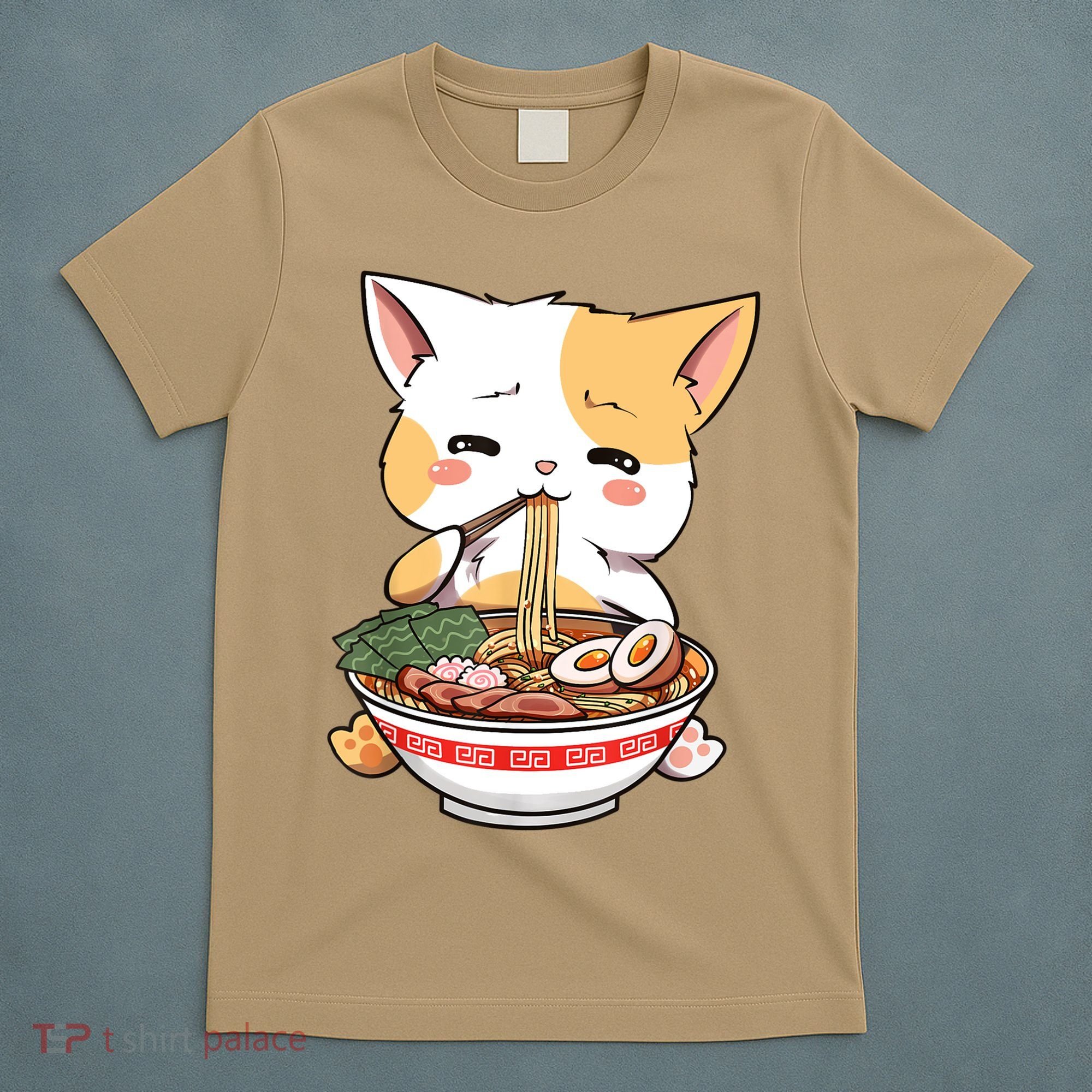 Kawaii Neko Ramen Cute Ramen Cat Japanese Noodle Funny Anime T T-Shirt