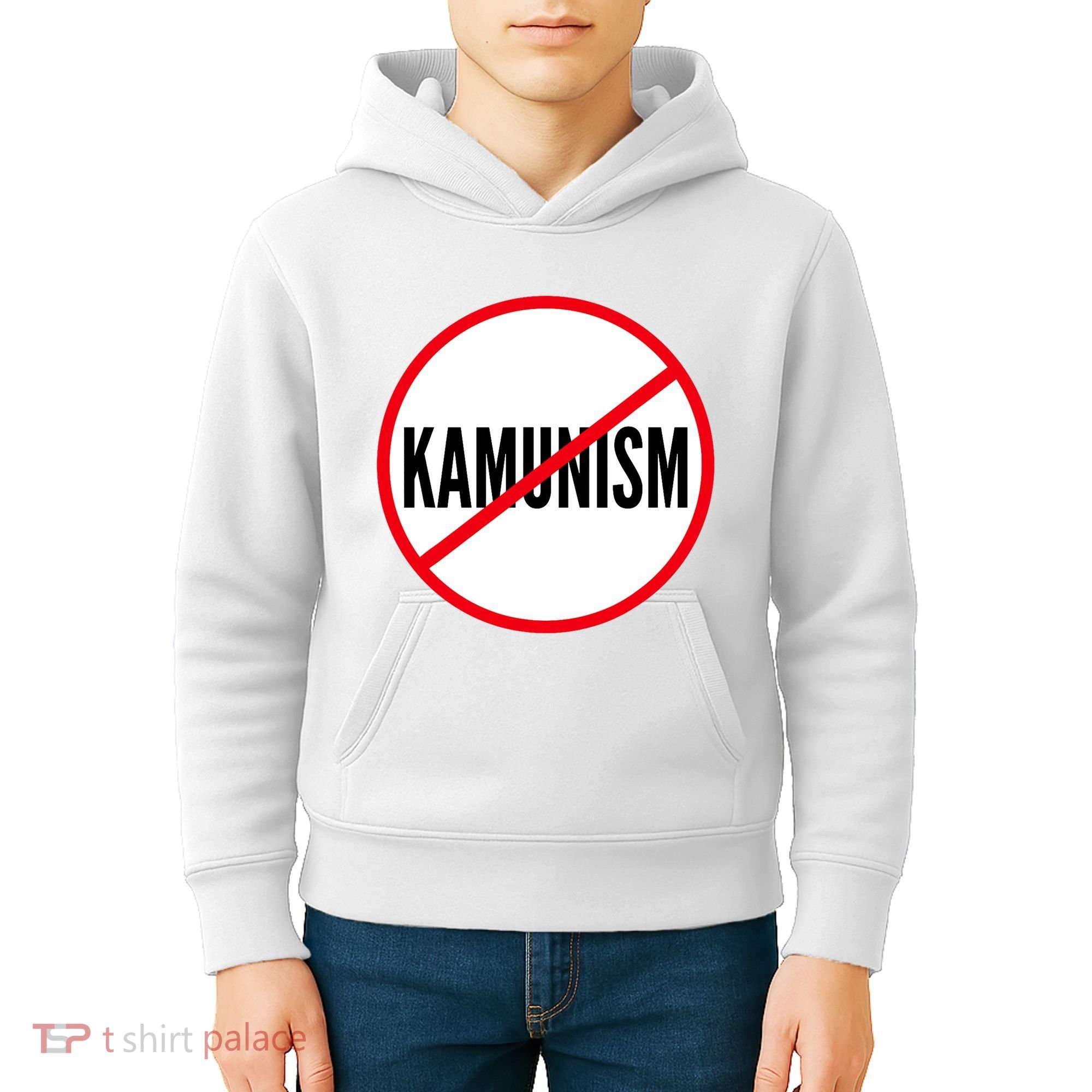 Kamunism No To Kamunism Kids Hoodie