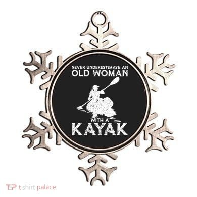 Kayaking Never Underestimate An Old With A Kayak Meaningful Gift Ornament