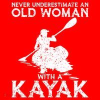 Kayaking Never Underestimate An Old With A Kayak Meaningful Gift Santa Hat thumb 1