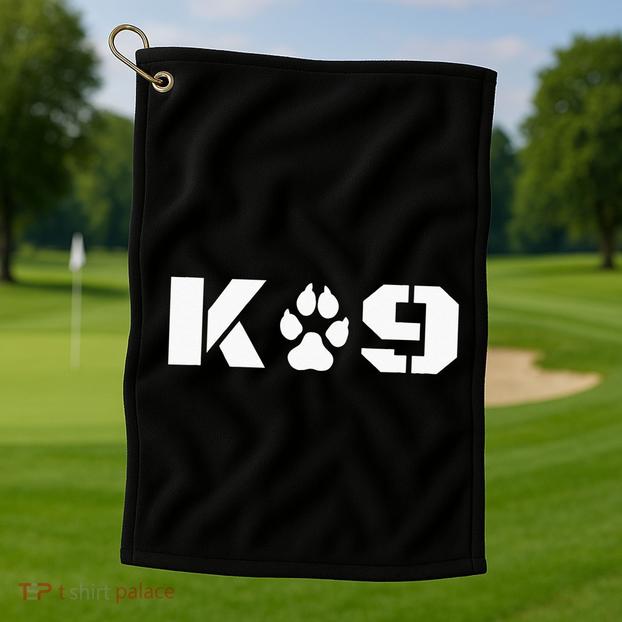 K9 Officer Canine K9 Unit Police Dog Paw Handler Trainer Golf Towel
