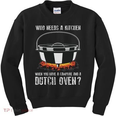 Kitchen Outdoor Campfire Cooking Dutch Oven Kids Sweatshirt