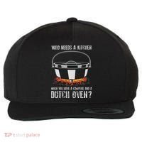 Kitchen Outdoor Campfire Cooking Dutch Oven Wool Snapback Cap thumb 0