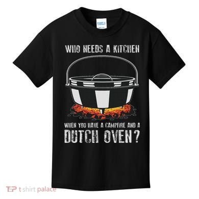 Kitchen Outdoor Campfire Cooking Dutch Oven Kids T-Shirt