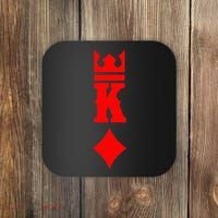 King Of Diamonds Halloween Playing Cards Coaster thumb 0