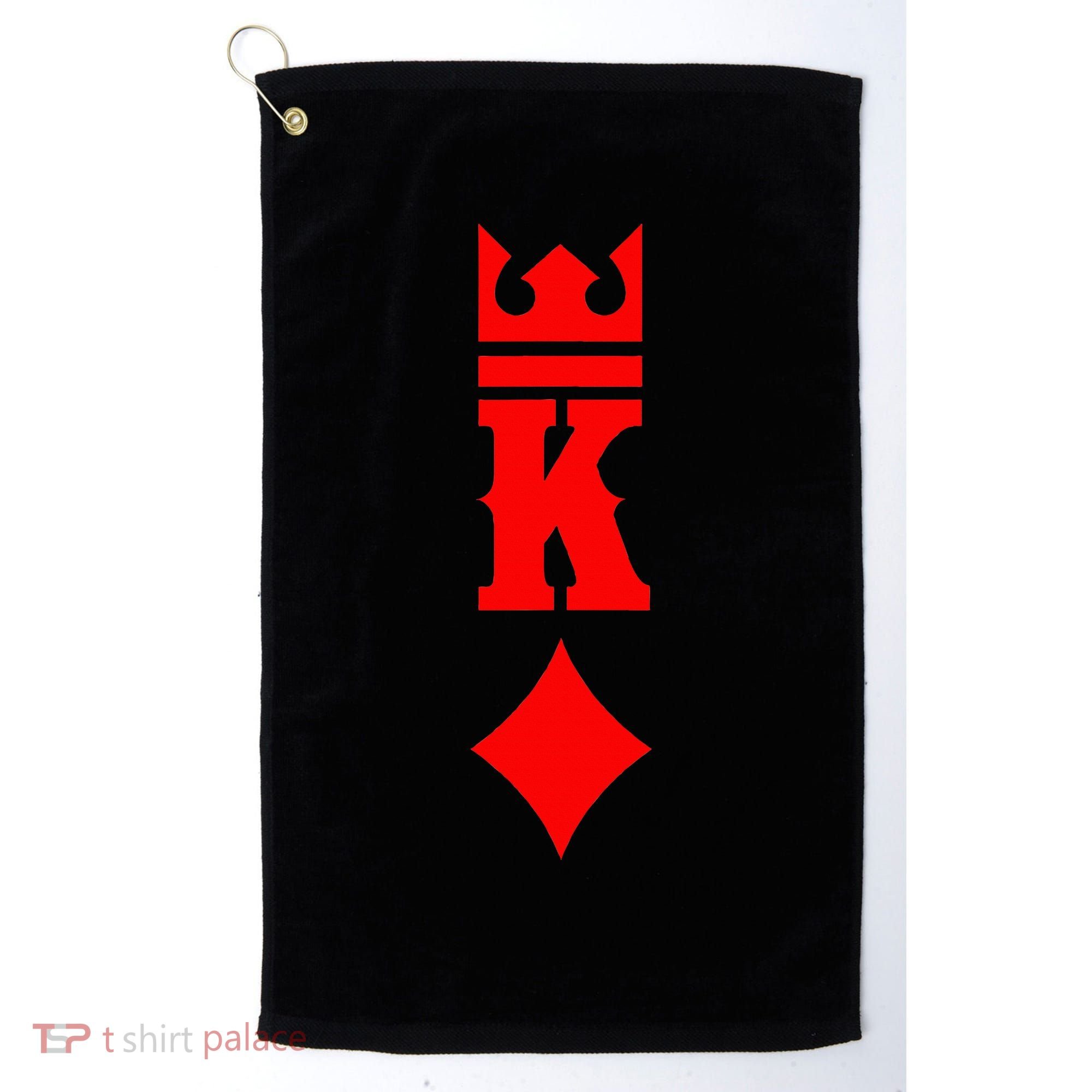 King Of Diamonds Halloween Playing Cards Golf Towel