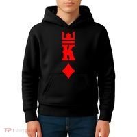 King Of Diamonds Halloween Playing Cards Kids Hoodie thumb 4