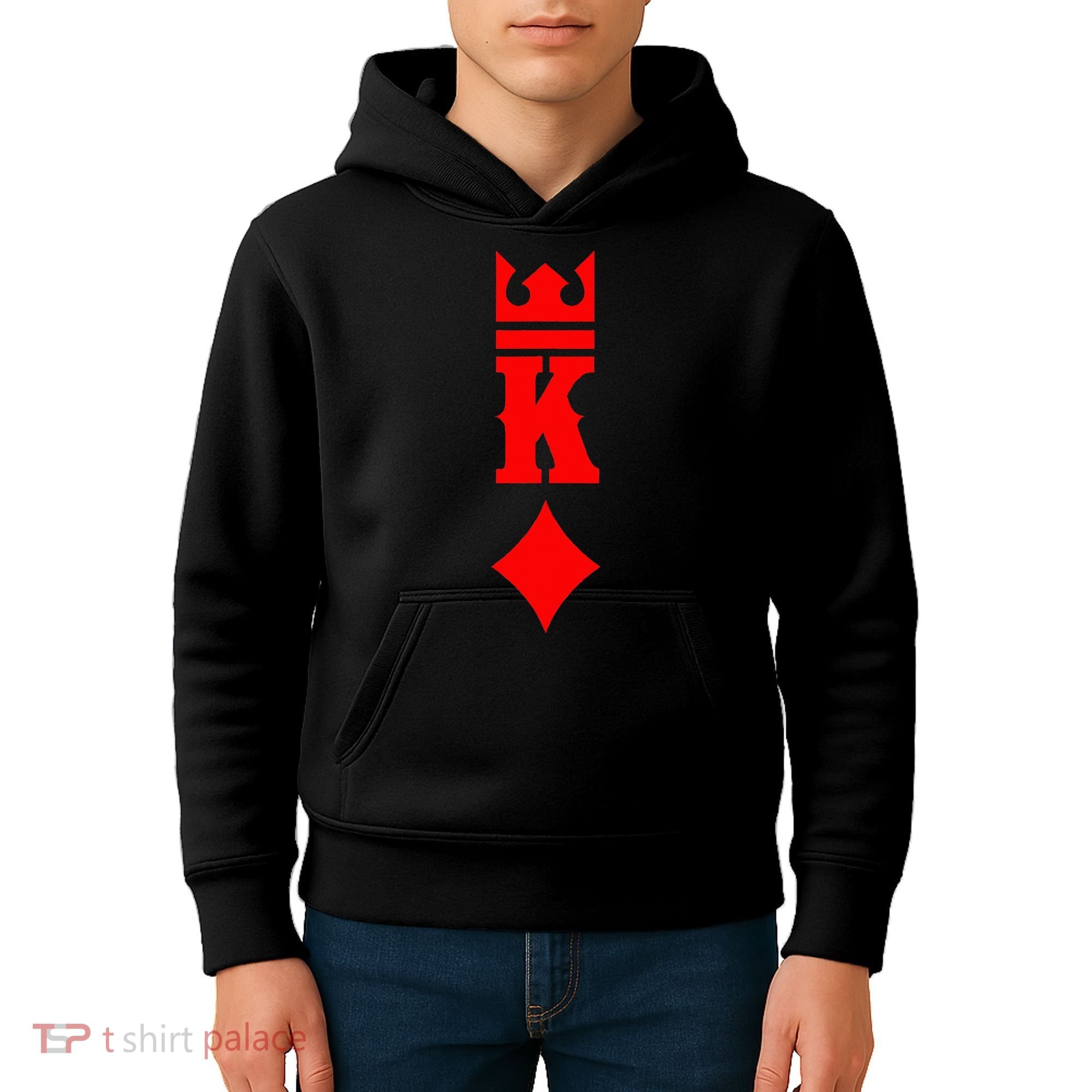 King Of Diamonds Halloween Playing Cards Kids Hoodie