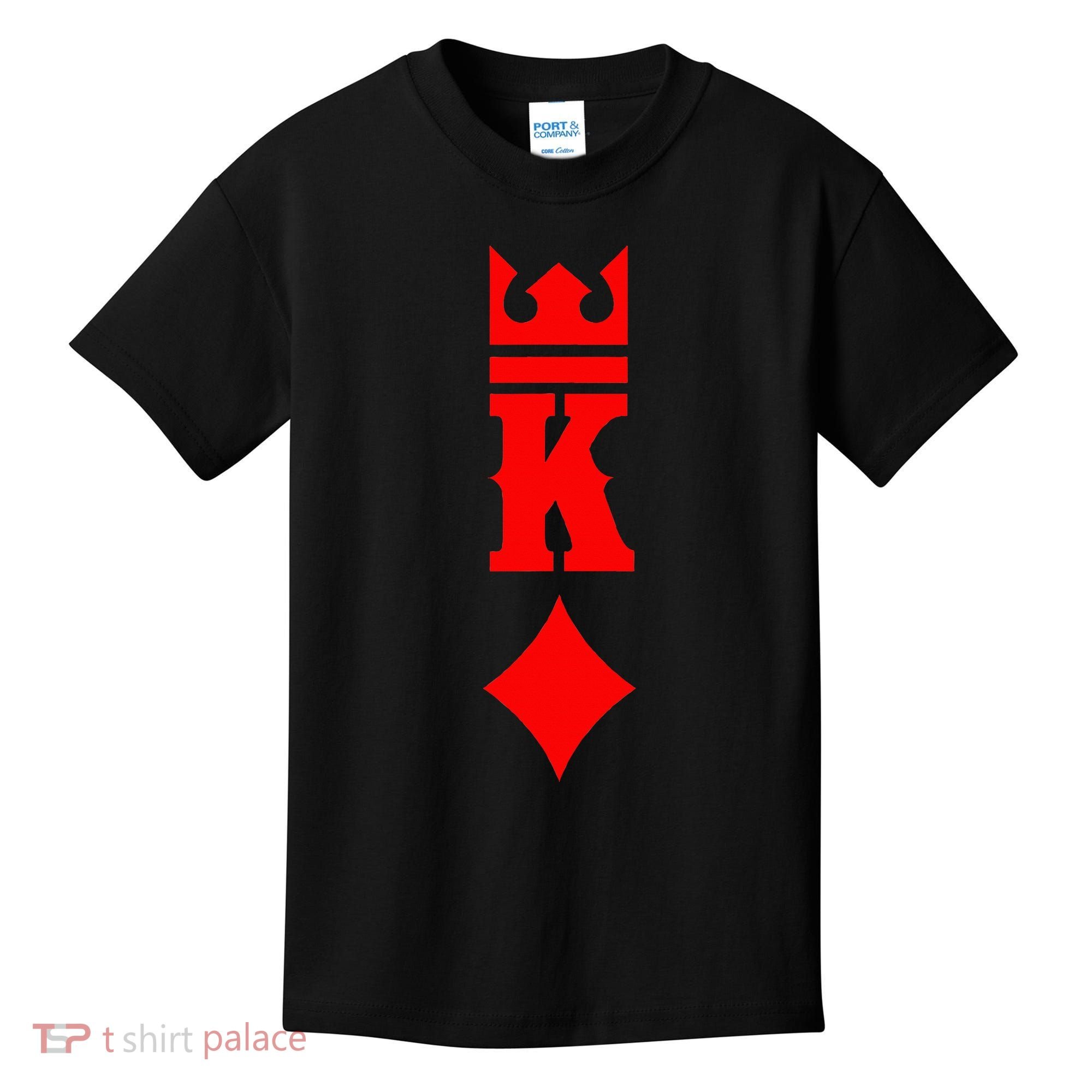 King Of Diamonds Halloween Playing Cards Kids T-Shirt