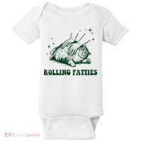 Kitten Owner Funny Rolling Fatties Cat Funny Cute Cat Lover Baby Bodysuit thumb 0