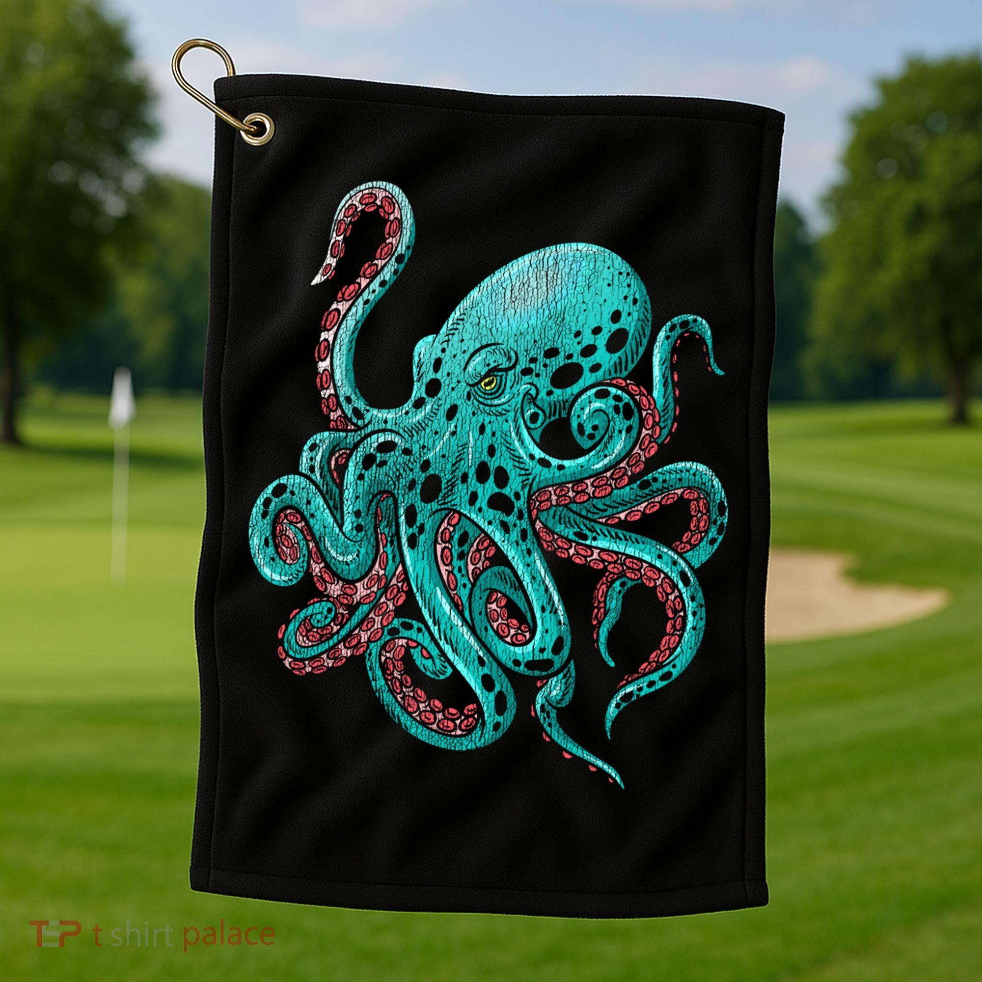 Kraken Octopus Gift Golf Towel