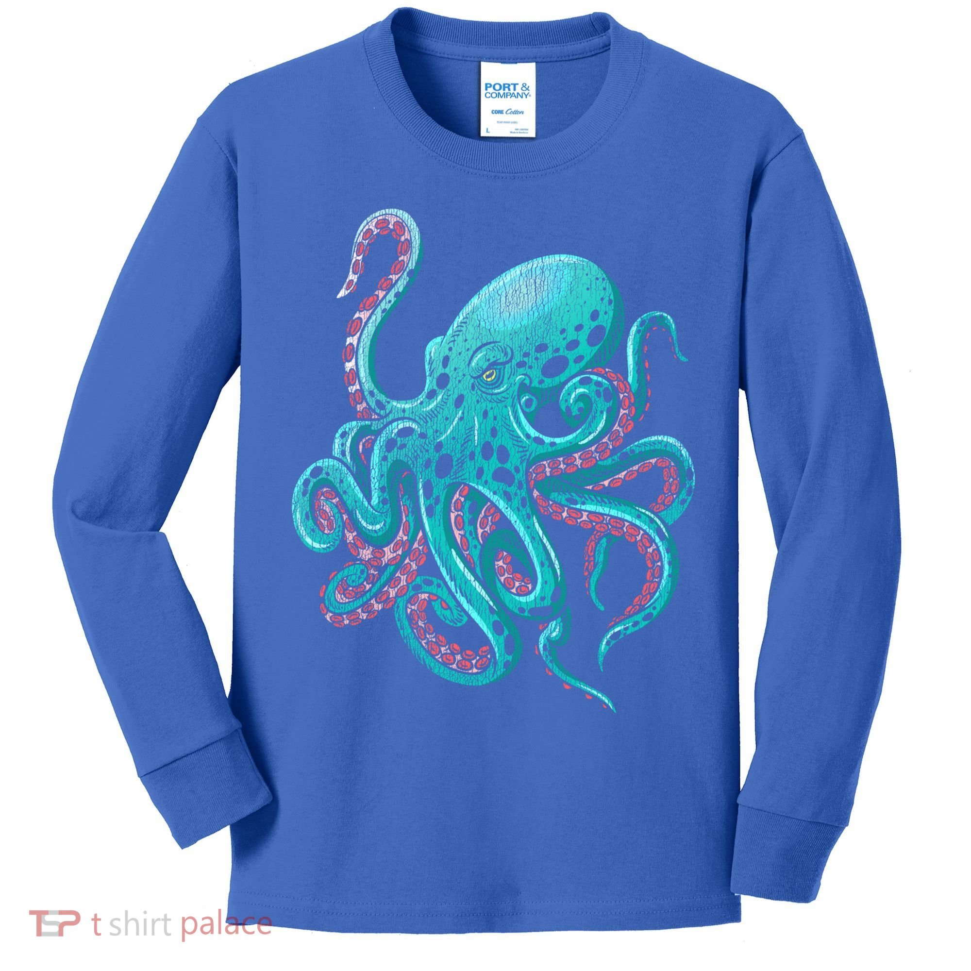 Kraken Octopus Gift Kids Long Sleeve Shirt