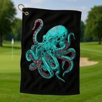 Kraken Octopus Gift Golf Towel thumb 1