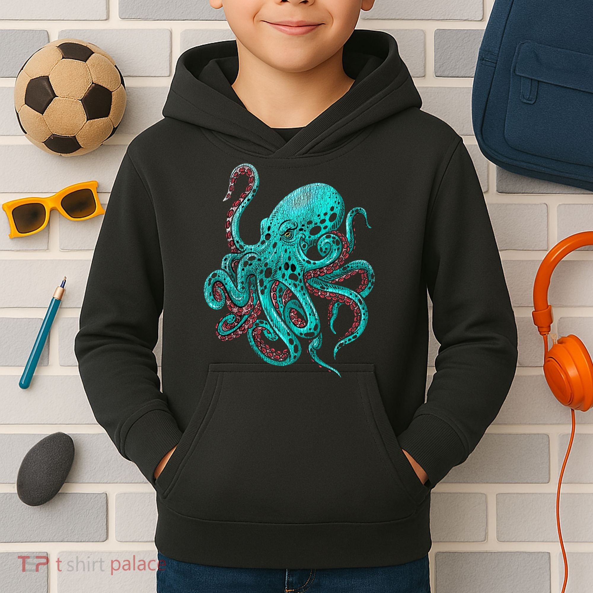 Kraken Octopus Gift Kids Hoodie