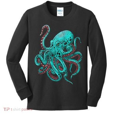 Kraken Octopus Gift Kids Long Sleeve Shirt
