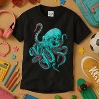 Kraken Octopus Gift Kids T-Shirt thumb 3