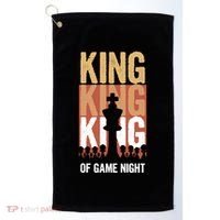King Of Game Night Funny Gift Golf Towel thumb 0
