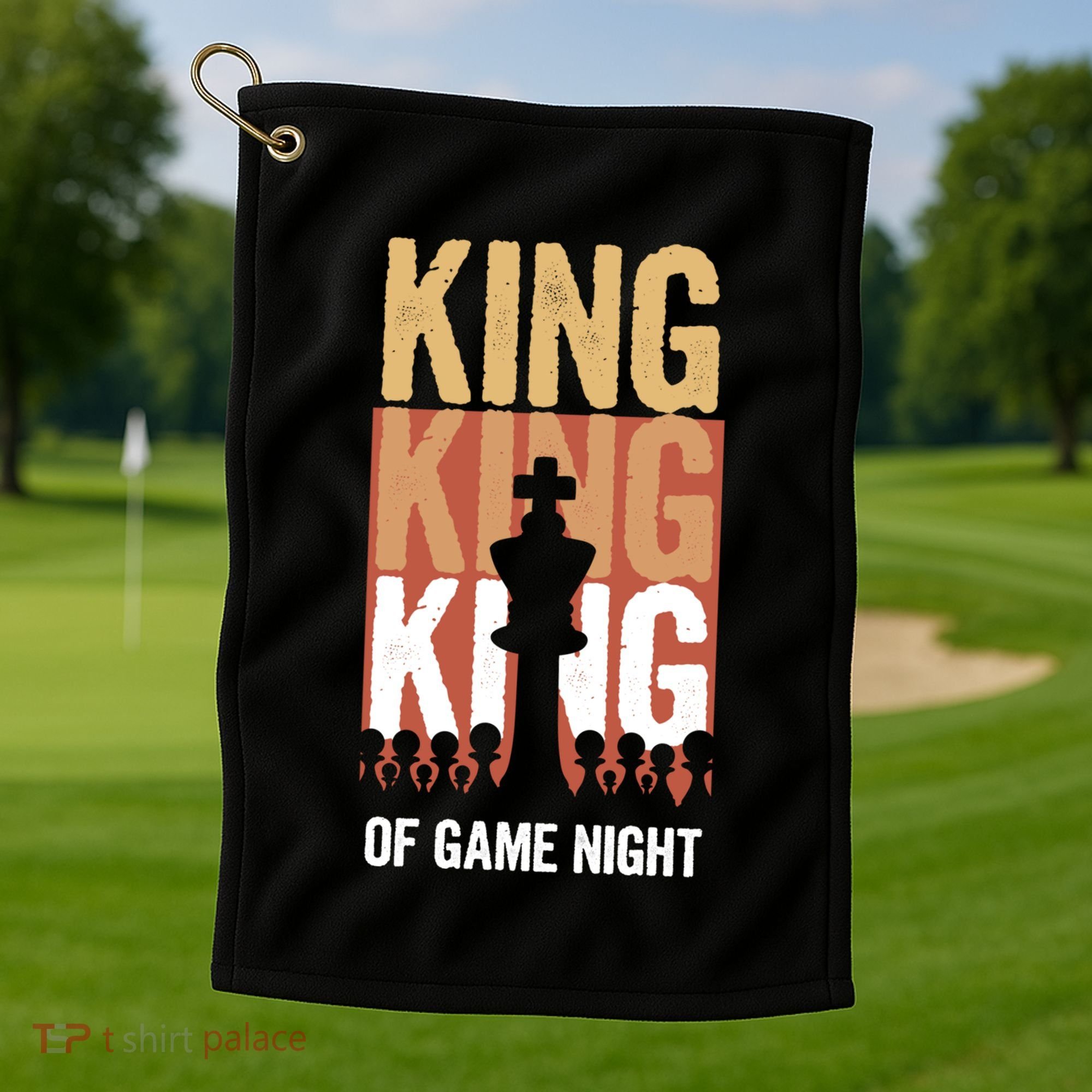 King Of Game Night Funny Gift Golf Towel