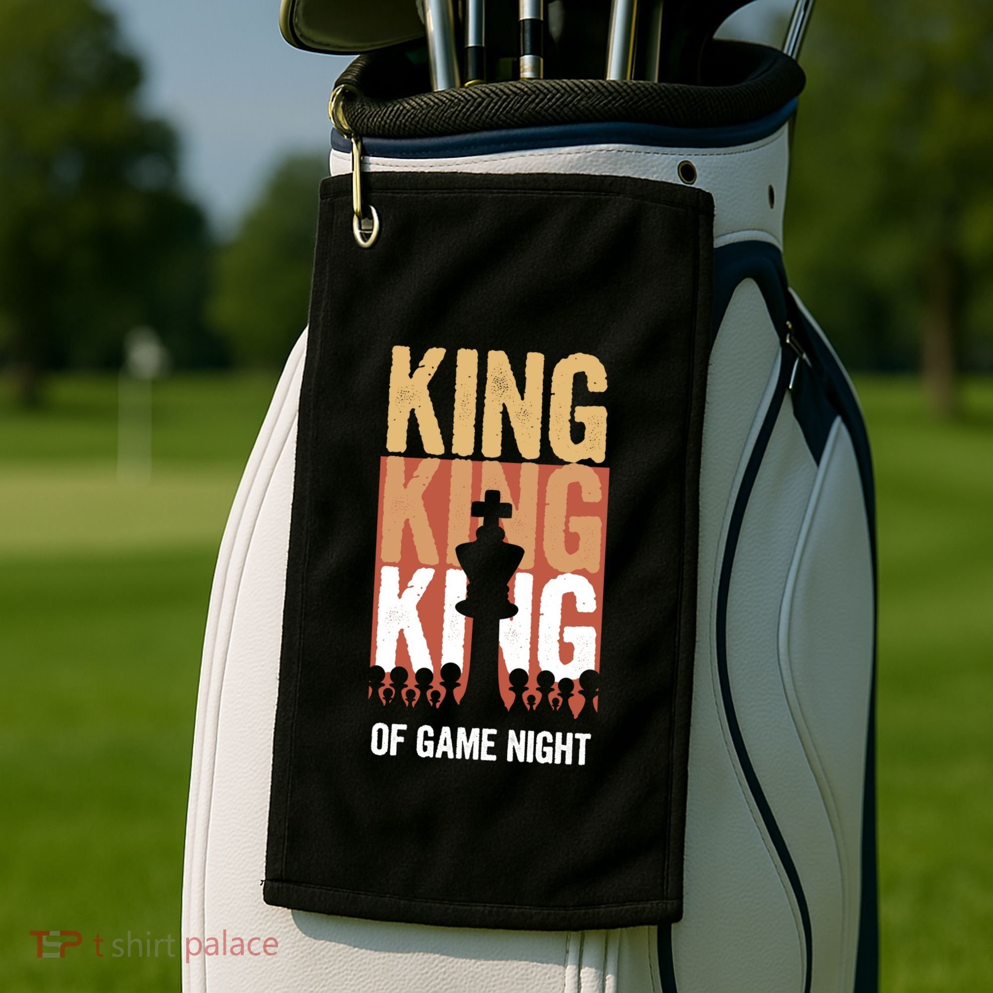 King Of Game Night Funny Gift Golf Towel