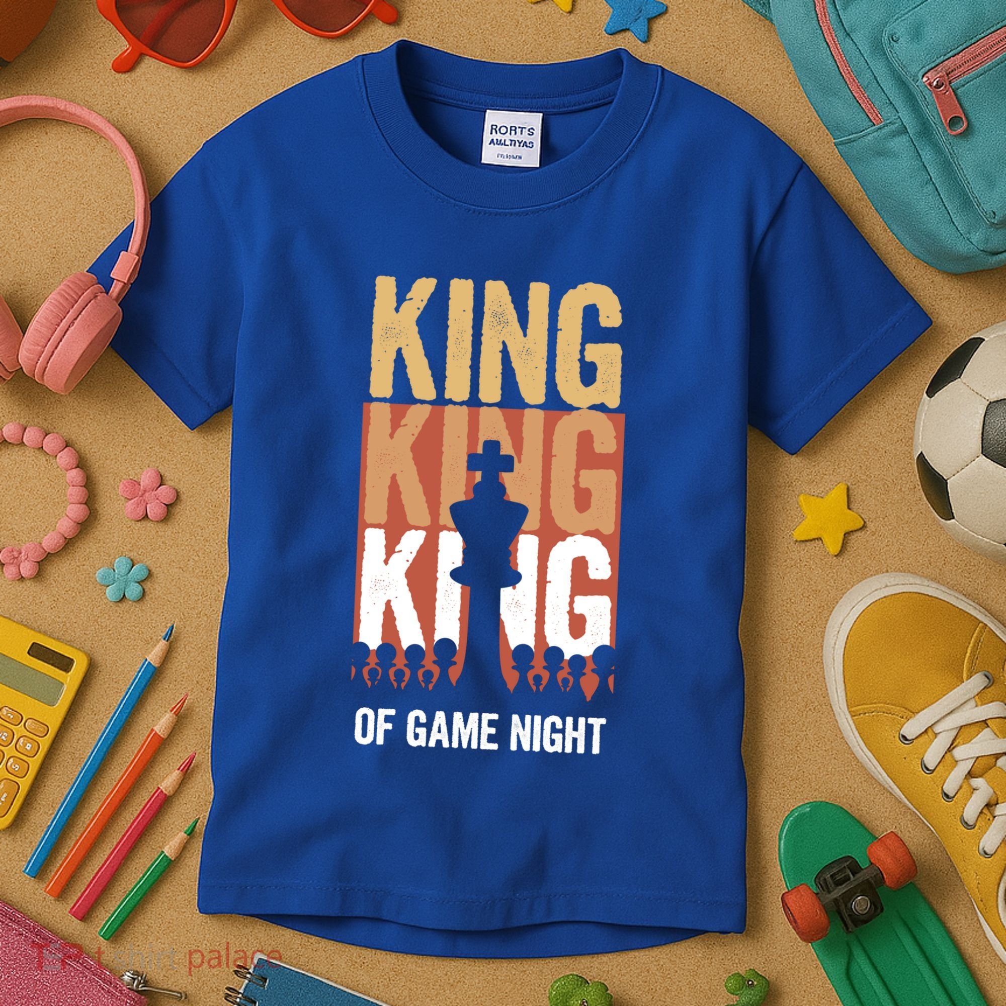 King Of Game Night Funny Gift Kids T-Shirt