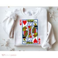 King Of Hearts Costume Playing Card Poker Sweatshirt thumb 2