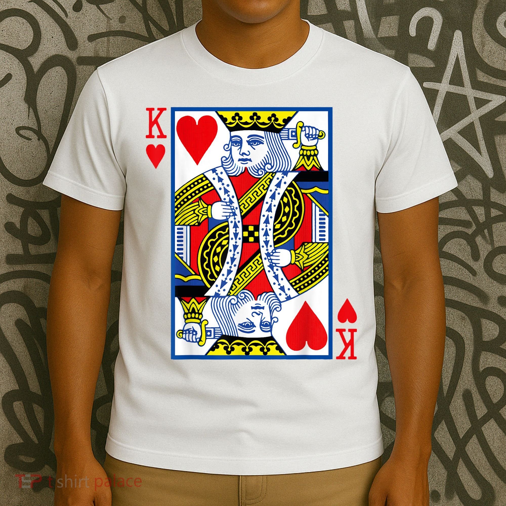 King Of Hearts Costume Playing Card Poker T-Shirt