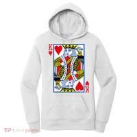 King Of Hearts Costume Playing Card Poker Women's Hoodie thumb 0