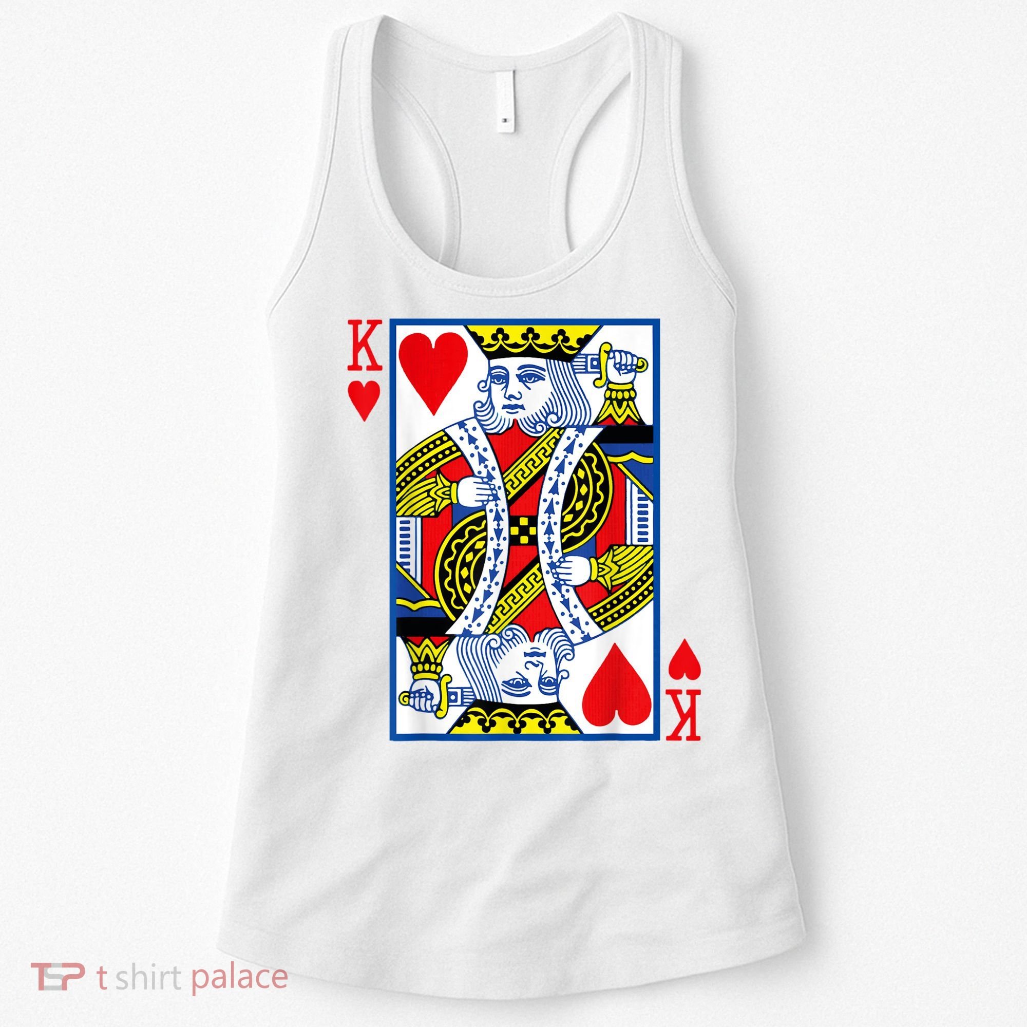 King Of Hearts Costume Playing Card Poker Women's Tank Top
