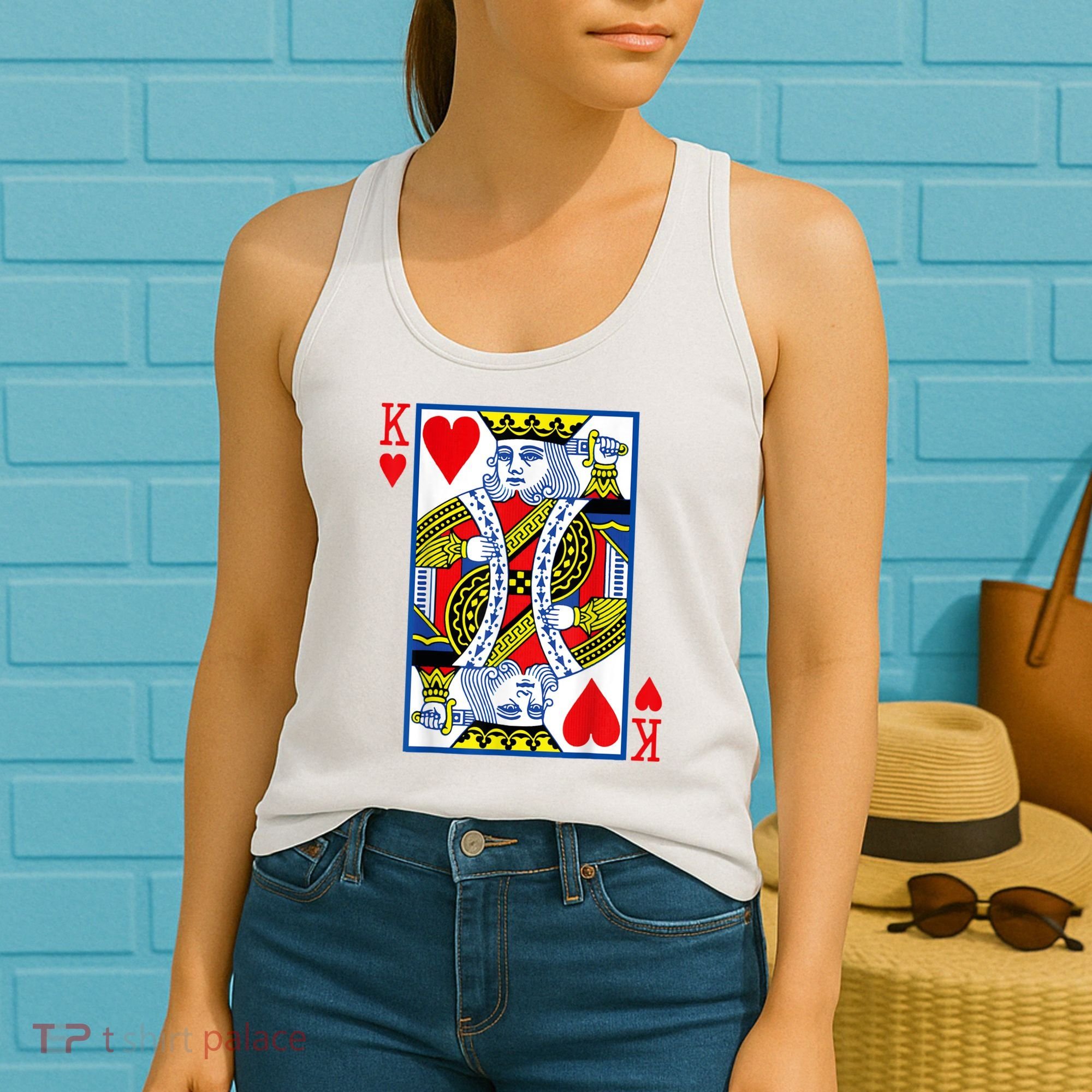 King Of Hearts Costume Playing Card Poker Women's Tank Top