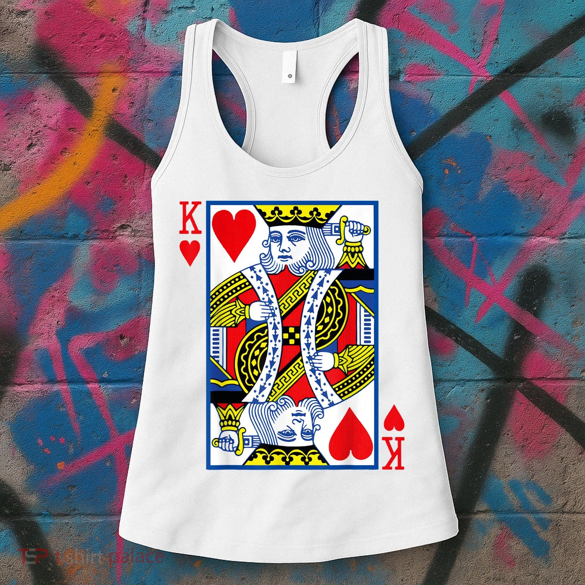 King Of Hearts Costume Playing Card Poker Women's Tank Top